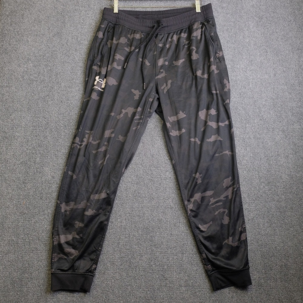 Under Armour Pants Mens XL Black Camo Joggers Activewear Sweats Gym Workout